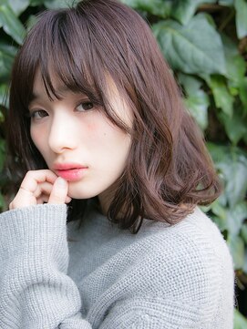 ルティア 池袋(Lutia) ツヤ感ブラウン×ミックス巻き！