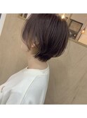 束感ショート×ラベンダーブラウン×インナーベージュ