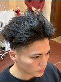 スキンフェード×ソフトツイスト