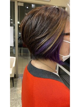 エイチ エアー ダヴ H air DAV調布北口 インナーカラー パープル