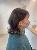 【SALON】20代30代40代大人可愛い外ハネグレージュ 青木晃平