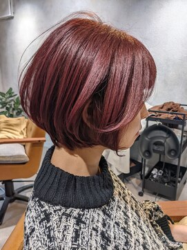 アンド(&.) ワインレッドの愛されショート♪