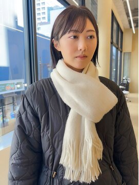 スニュウ(snuw) 【snuw__hotaru】透明感カラーオリーブカラーグレージュボブ