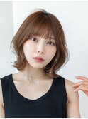 レイヤーボブくびれレイヤーボブヘアナチュラルカラー艶髪