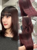 エヌアイ オモテサンドウ(ni omotesando) ワインレッド チェリーレッド ワンホンヘア 艶カラー
