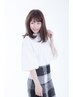 サラサラ★質感再生ケアカラー+カット（白髪染めも可）　￥8800
