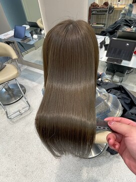 ロンドシェリ 仙台(Lond Cheri) ブリーチなし/オリーブベージュ/ダブルカラー/髪質改善/美髪