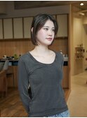 【赤津美奈】ボブ　前髪なし　大人ショート