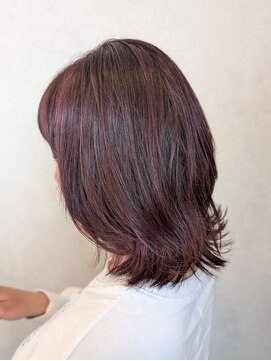 イリエヘア 川口(irier hair) 白髪ぼかしハイライトピンク/30代/40代