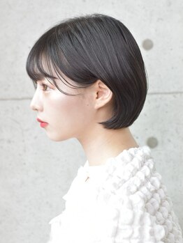 エチカ(ECHICA)の写真/ブローの時間が嘘みたいに短縮！洗いざらしの髪も、手ぐしで乾かすだけの縮毛矯正は試す価値あり◎【篠崎】