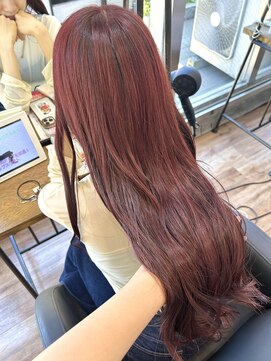 マリアバイアフロート(Maria by AFLOAT) 〈藤間〉ブリーチなしチェリーピンク/モテ髪カラー/大人ガーリー