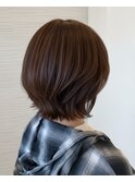 30代女子に人気！ショコラブラウンの柔らかレイヤーボブ