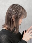 【ハイライト】ベージュハイライトバレイヤージュ
