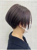 宇都宮ショートボブレイヤーカット白髪ぼかしハイライト髪質改善