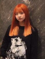 アンブル リュクス 池袋(amble luxe)&nbsp;オレンジブラウンストレートロング