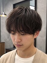ルードノエル(Rue de noel)&nbsp;Men's/マッシュショート/シースルーバング/ココアブラウン