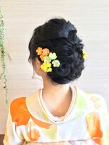 ヘナ ヘアサロン 花々 ヘアセット