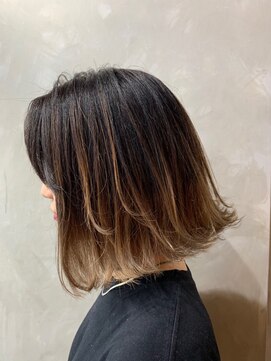 ホフ 大阪心斎橋店(F.O.F) 【FOF】イルミナグラデーションボブ2【ホフ/大阪/心斎橋/難波】