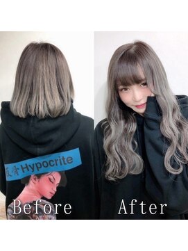 あるじゃんすー 梅田店 シルキーグレージュ#シールエクステ#イメチェン#前髪#梅田