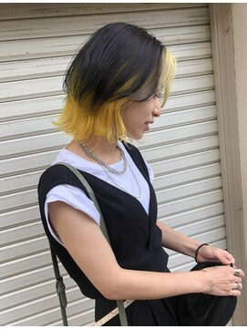 オンヌ(onnu) インナーイエロー×フェイスフレーミング×ウルフ