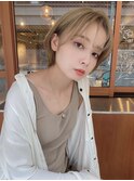 大人かわいいハイトーンボブ