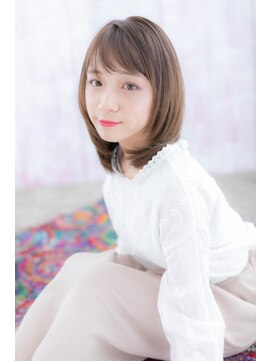 ミック ヘアアンドビューティー 大山店(miq  Hair&Beauty) 伸ばしかけに♪大人かわいい艶カラー内巻きワンカールc1