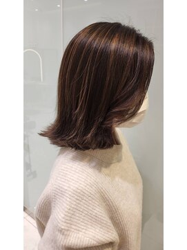 六本木美容室 白金店 白髪ぼかしハイライト