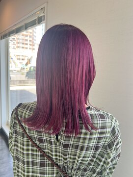 ミルヘアデザイン(mil hair design) レッドピンク