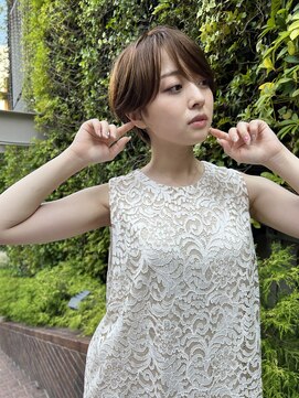 ワン バイ ジエクト(One by The Ect) ハンサムマッシュショート透け感グレーアッシュホワイトカラー