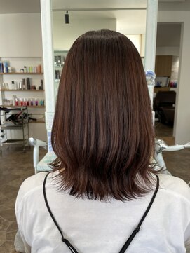 ヘアーディア みどり店(Hair...DiA) 外ハネミディアム/チョコレートブラウン/マットブラウン[伊勢崎]