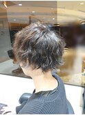 マッシュ×波巻きパーマ