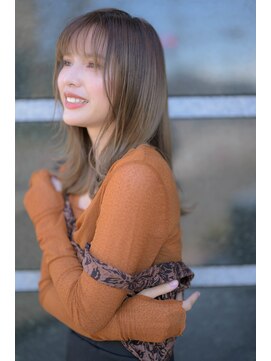 ヘアーラニッシュ 柏たなか店(hair Lanish) 大人かわいいフェザーバング×アースカラー