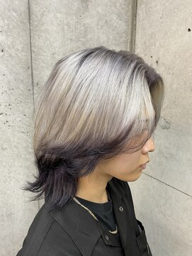 ミディアムウルフ・裾カラー