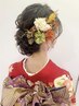 【卒業式】 振袖着付け+ヘアセット *7:00~14:45*          【所要時間105分】