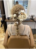 編みおろし ヘアセット 成人式ヘア