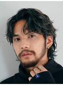 シャドウパーマスパイラルパーマツーブロックメンズパーマ束感