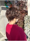 ショートにパーマ