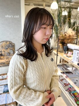 オブジェ シエル(obje't ciel) 【obje’t ciel】レイヤーカット×外はねロング【暮石 唯】