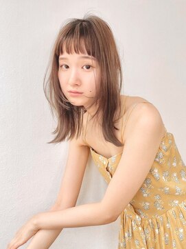 ジェム(GEM) 姫カットレイヤー/ラベンダーミルクティー/くすみベージュ★52