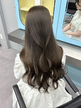 ノー バイ イオエ 西梅田(no. by ioe) ブリーチなしカラー/髪質改善/ミルクティーベージュ/小顔ヘア