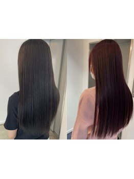 ハイダメージ/ブリーチ毛でも対応可能な髪質改善縮毛矯正&酸性ストレート*[広島袋町本通/学割U24/前髪cut]