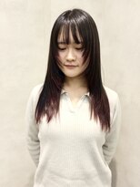 オンドバイサク(ondo by Saku)&nbsp;デザインカラー/裾カラー/ワインレッドカラー/20代