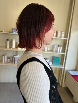 ガール(Girl) カシスインナーカラーソフトハッシュボブ