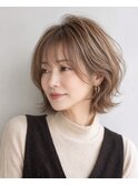 白髪ぼかし脱白髪染め大人ショート40代50代60代