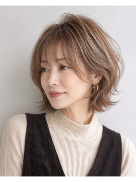 ハーツ(Heart's) 白髪ぼかし脱白髪染め大人ショート40代50代60代