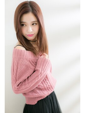 ジャストヘア ラポール 北久里浜店(just hair RAPPOR) ストレート・ガーリー ピンクバイオレッド 暖色系