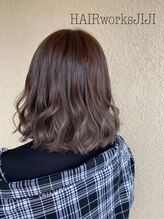 ヘアーワークス ジジ(HAIR works JIJI) ナチュラルアッシュグレーグラデーション