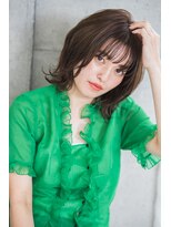 ヴァンクシー バイ ルナ(VANKCY by Luna) 向ヶ丘遊園 登戸 大人ボブ ことりベージュ 前髪 毛先パーマ 楽