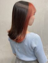 ヘアー ループアン(Hair Ruup ann) フレーミングカラーピンクオレンジ