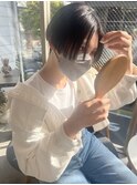 bibito ハンサムショート 刈り上げ ミニボブ 黒髪